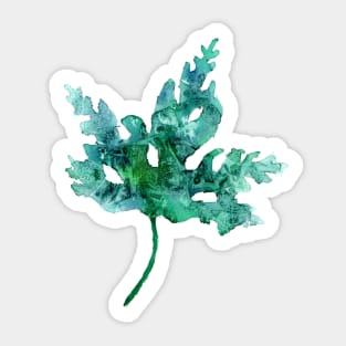 Leaf in emerald green Sticker